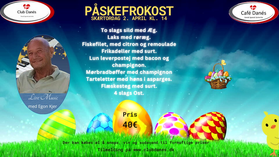 Påskefrokost 2. april 2026